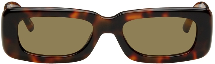 Photo: The Attico Tortoiseshell Linda Farrow Edition Mini Marfa Sunglasses