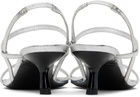 ANINE BING Silver Hilda Heeled Sandals