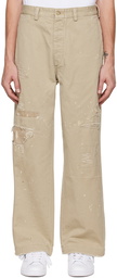 Polo Ralph Lauren Beige Burroughs Distressed Trousers