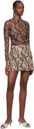 Anne Isabella Brown Recycled Polyethylene Blouse
