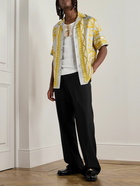 Versace - La Coupe des Dieux Camp-Collar Printed Silk-Twill Shirt - Yellow