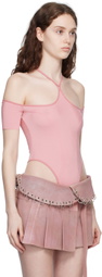 KNWLS Pink CHK Bodysuit