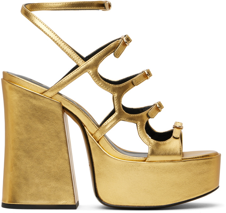 Photo: Marc Jacobs Gold 'The Kiki Platform' Heeled Sandals