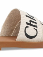 Chloé White Woody Flat Sabot