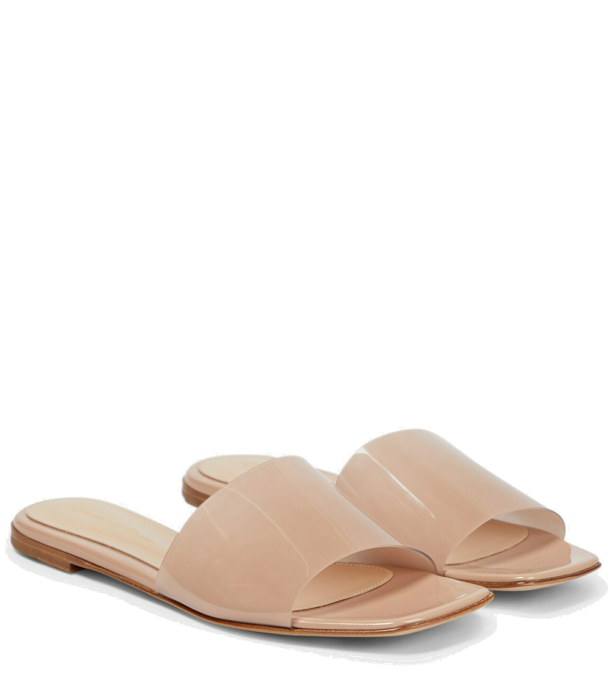 Gianvito Rossi - PVC and leather slides Gianvito Rossi