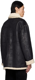 Dunst Black Reversible Faux-Leather Jacket