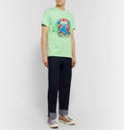 Stella McCartney - Slim-Fit Printed Organic Cotton-Jersey T-Shirt - Green