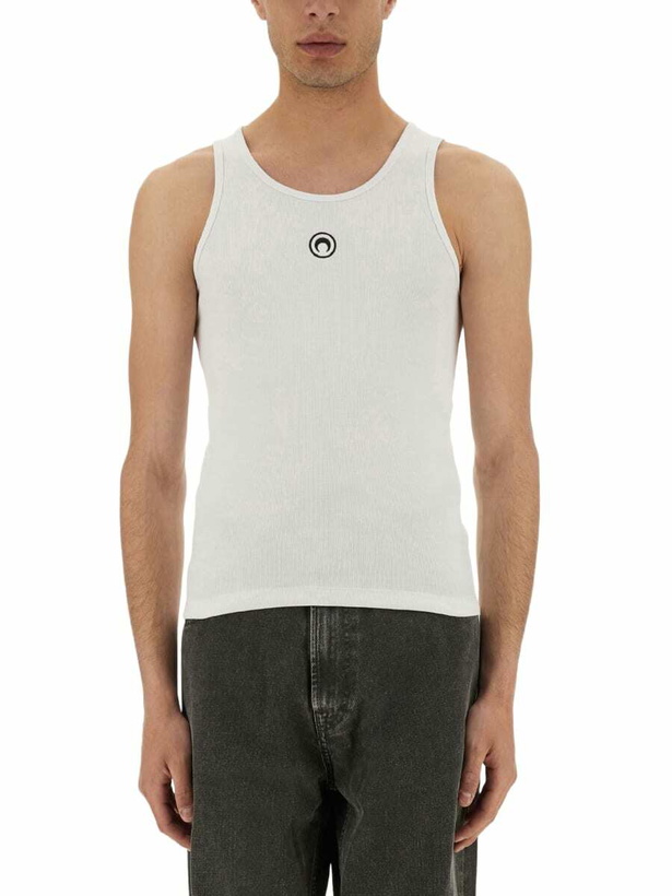 Photo: Marine Serre Ribbed Tank Top With Moon Logo