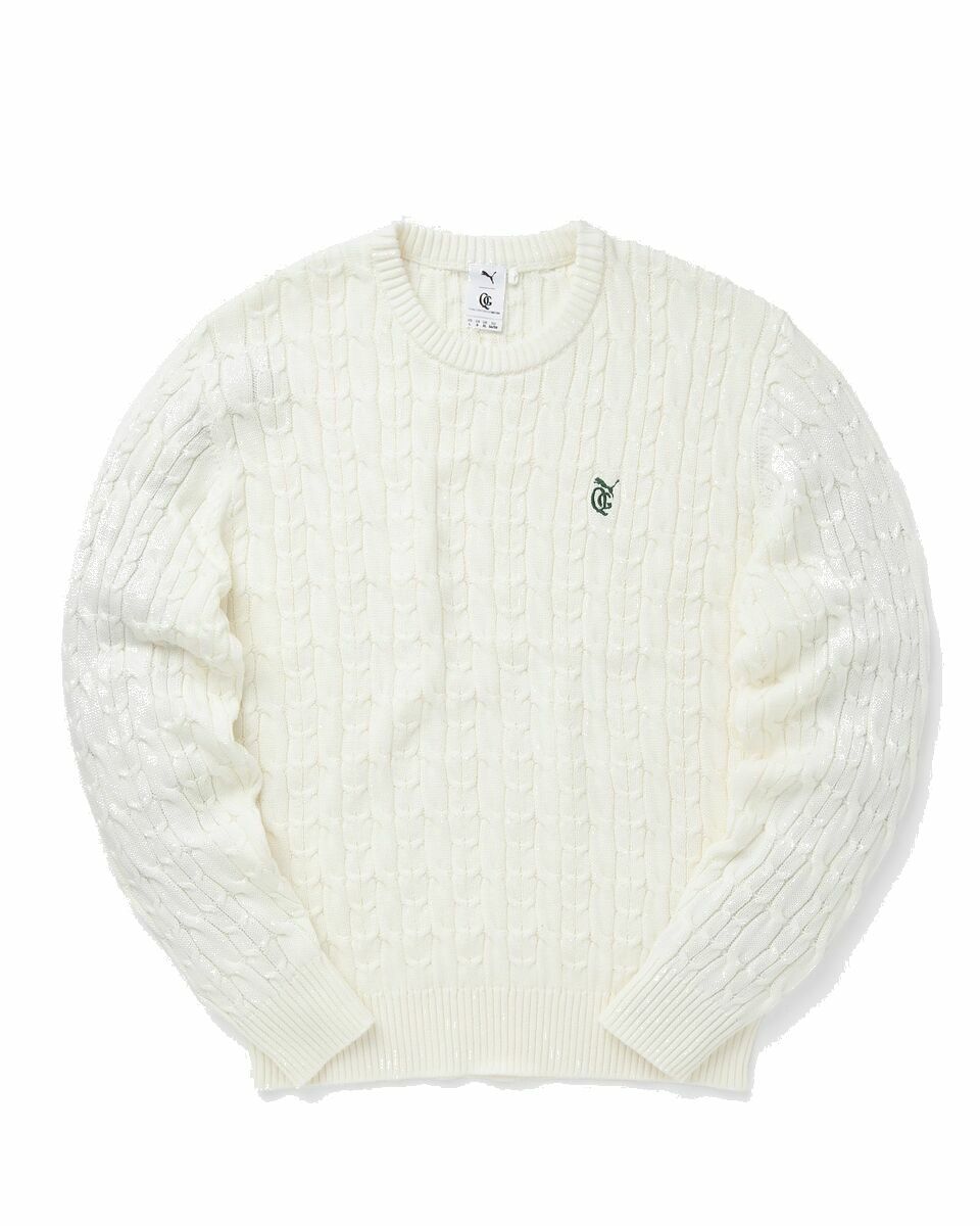 Photo: Puma Puma X Qgc Cable Knit Sweater White - Mens - Pullovers