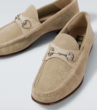 Gucci Horsebit 1953 GG debossed suede loafers