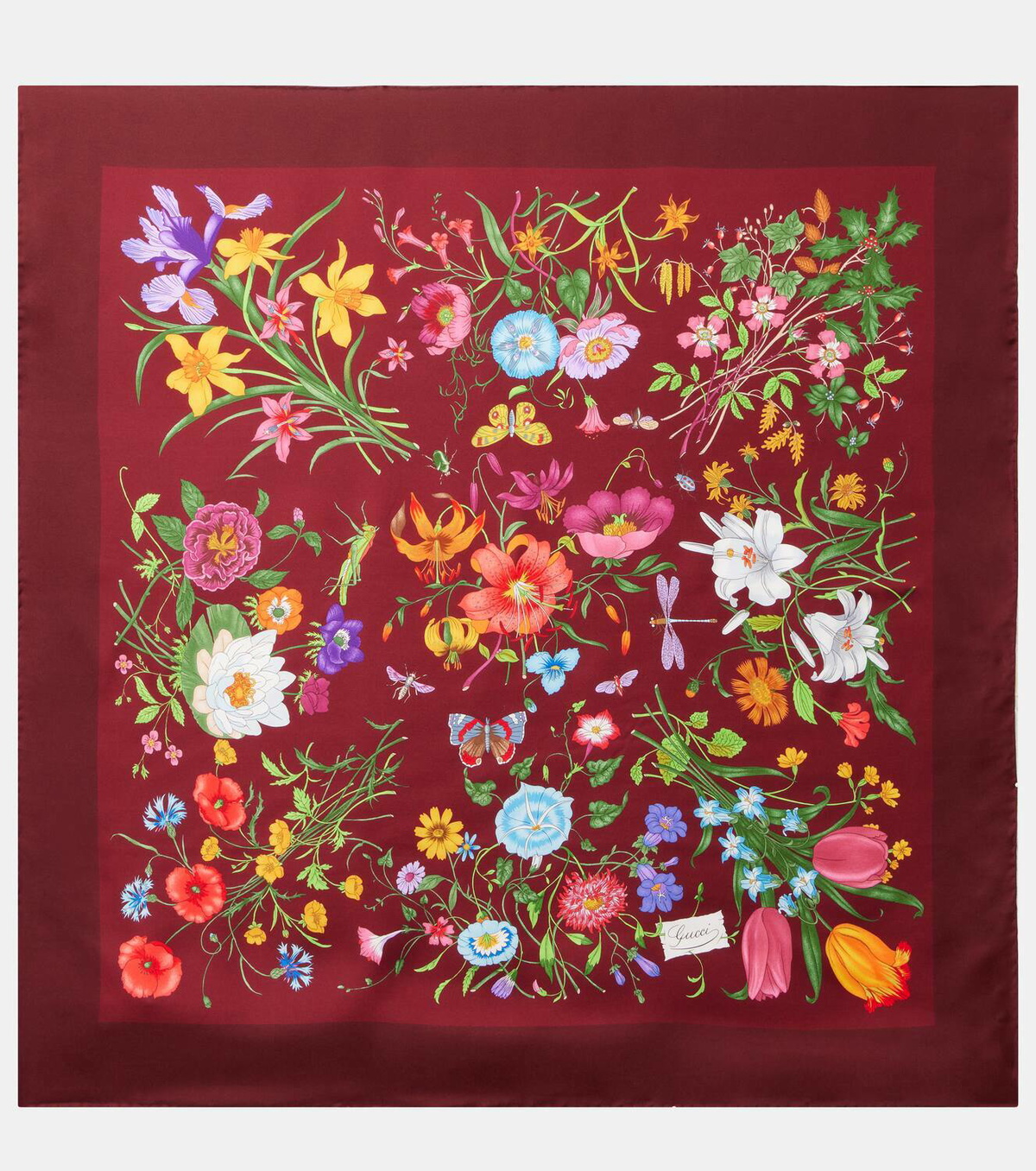 Gucci Floral silk twill scarf Gucci