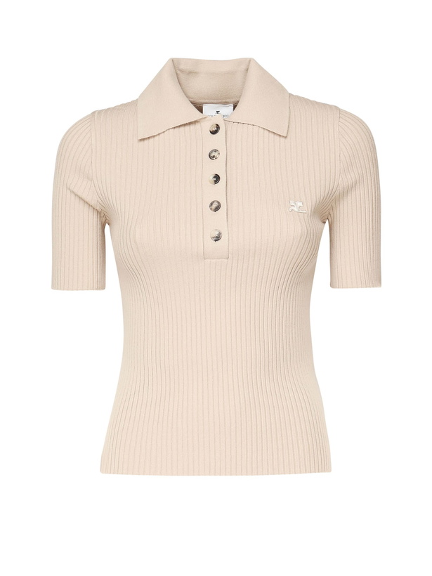 Photo: Courrèges Iconic Rib Knit Polo Shirt