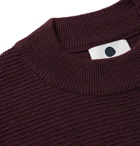 NN07 - Duncan Textured Wool-Blend Sweater - Men - Burgundy