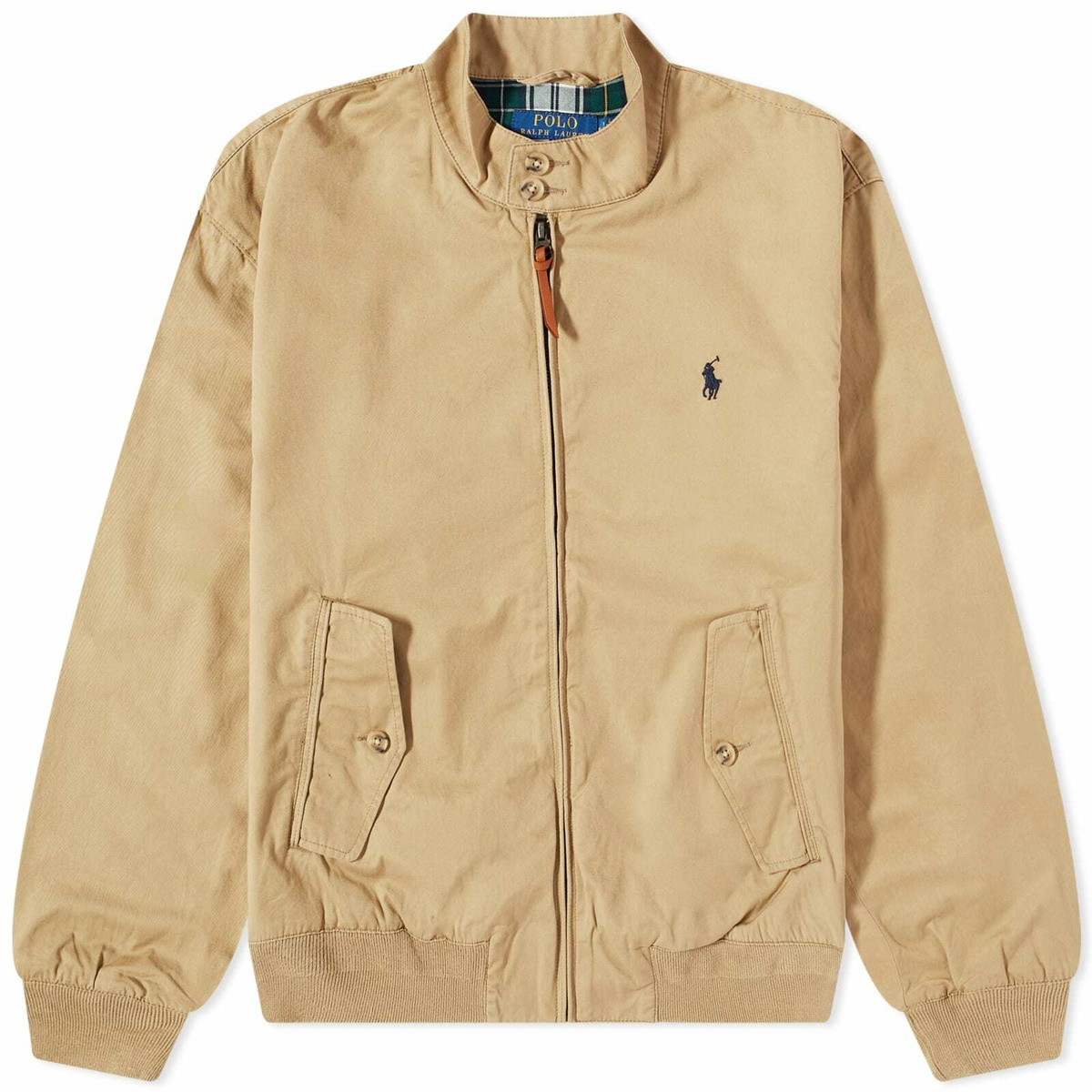 Polo Ralph Lauren Mens Lined Windbreaker Harrington Jacket In Luxury Tan Polo Ralph Lauren 6453