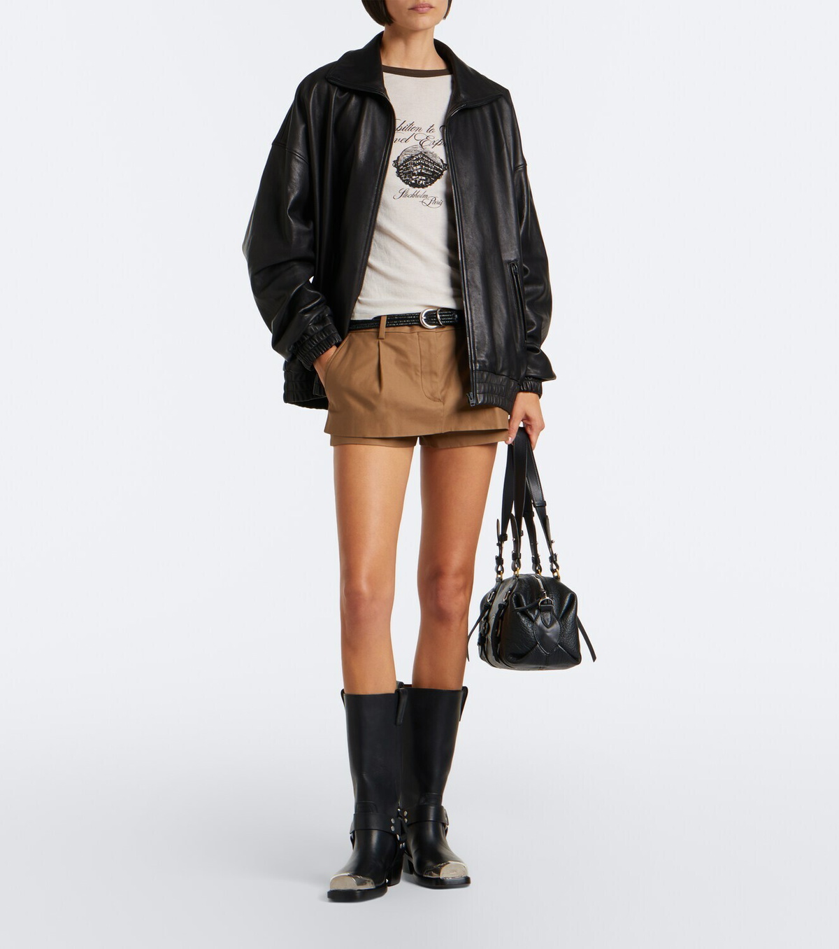 Paris Texas Roxy embellished leather biker boots
