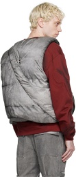 HELIOT EMIL Gray Weathering Puffer Vest