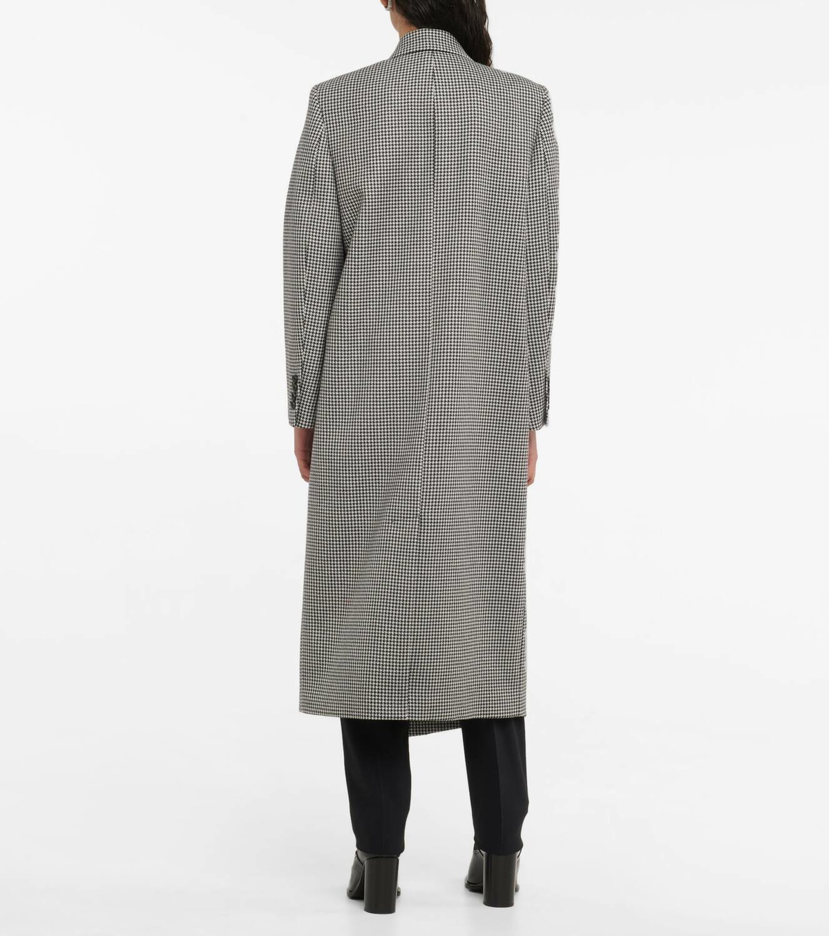 Alexander McQueen Asymmetric houndstooth wool coat Alexander McQueen