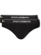 Dolce & Gabbana - Two-Pack Stretch-Cotton Briefs - Black