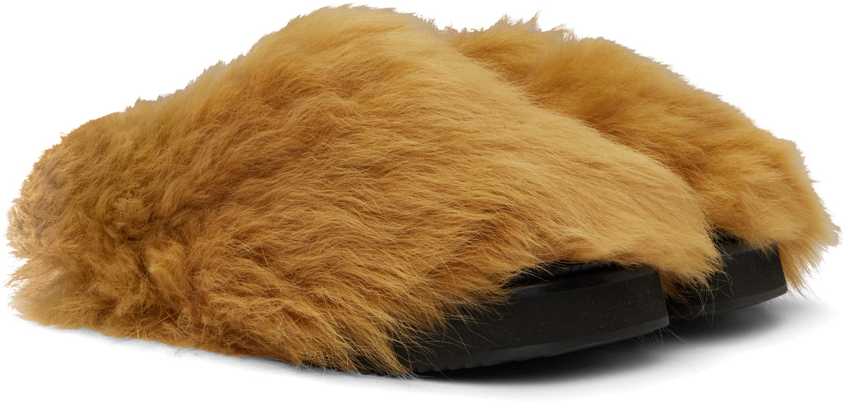 The Attico Tan Mini Robin Sabot Slippers