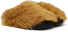The Attico Tan Mini Robin Sabot Slippers