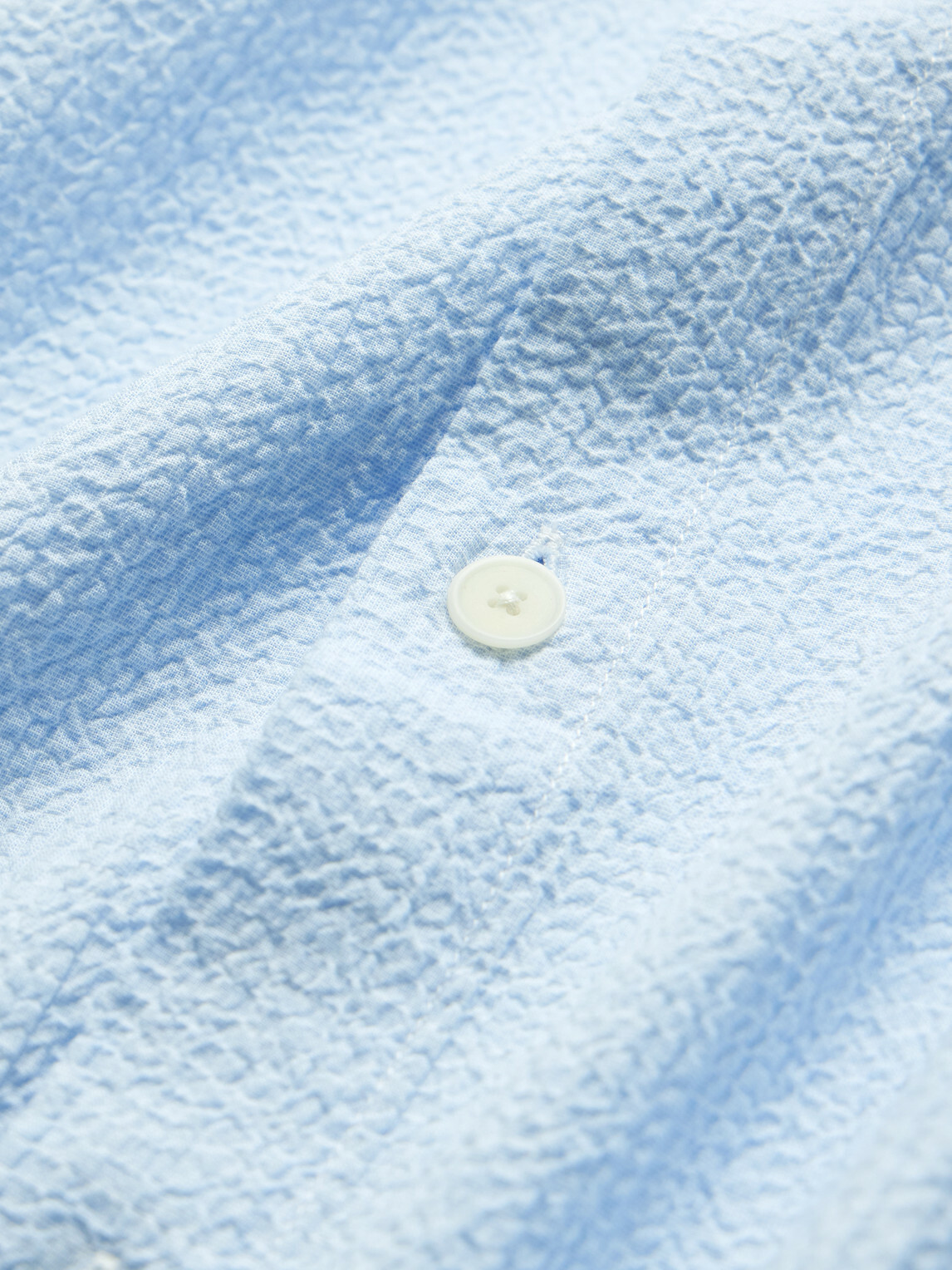 Folk - Textured Cotton-Blend Shirt - Blue