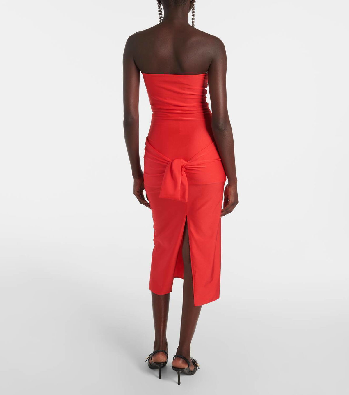 Coperni Gala tie-front jersey midi dress Coperni