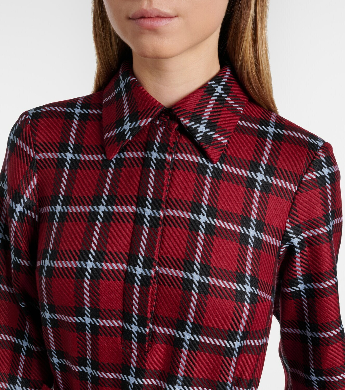 Emilia Wickstead Marione belted tartan wool-blend midi dress