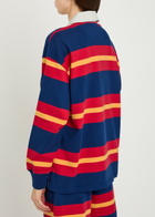Mother The Huddle Striped Cotton Polo Shirt Multicoloured