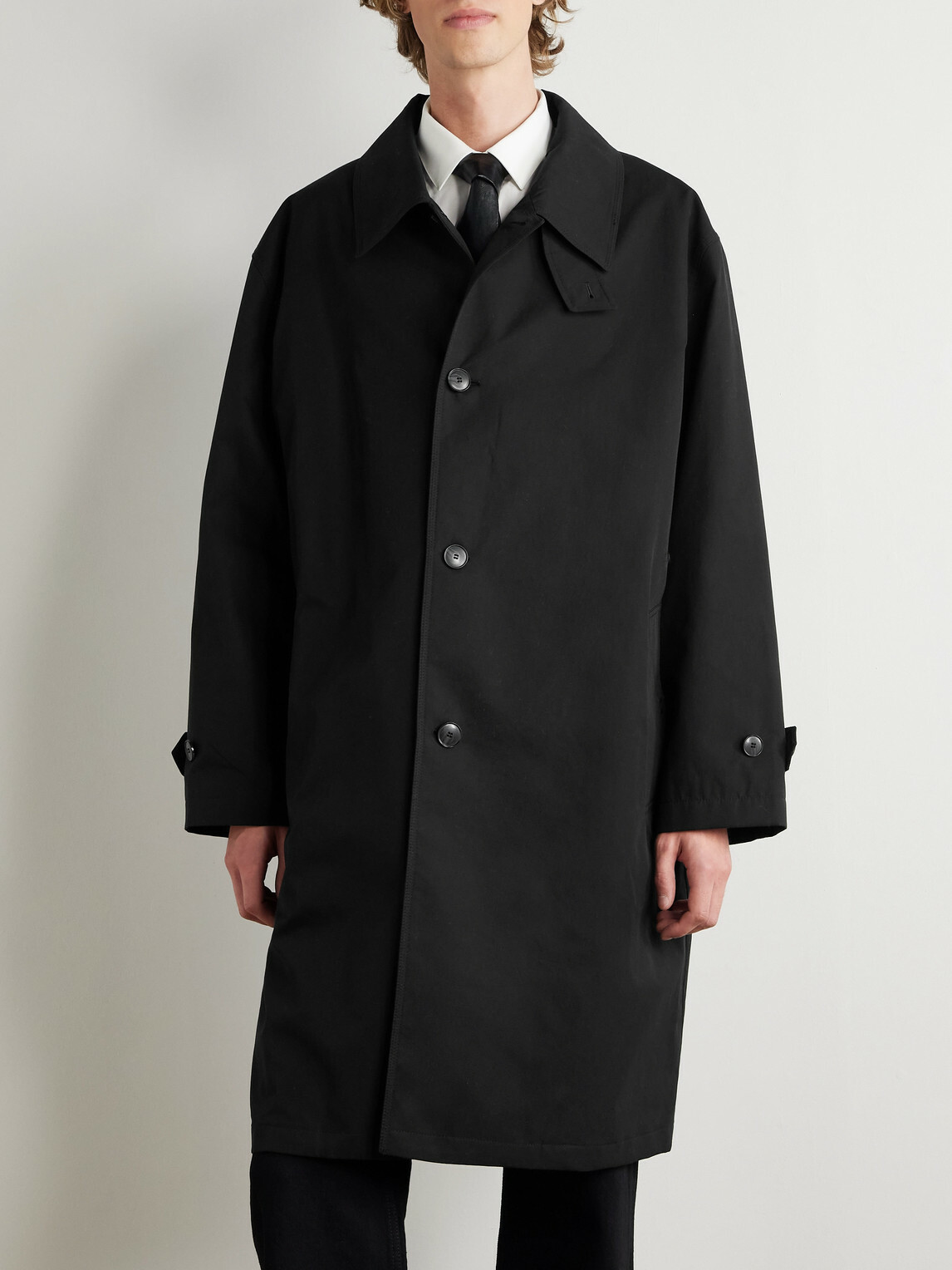 mfpen - Client Cotton-Gabardine Coat - Black