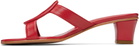 Martiniano Red Medalia Heeled Sandals