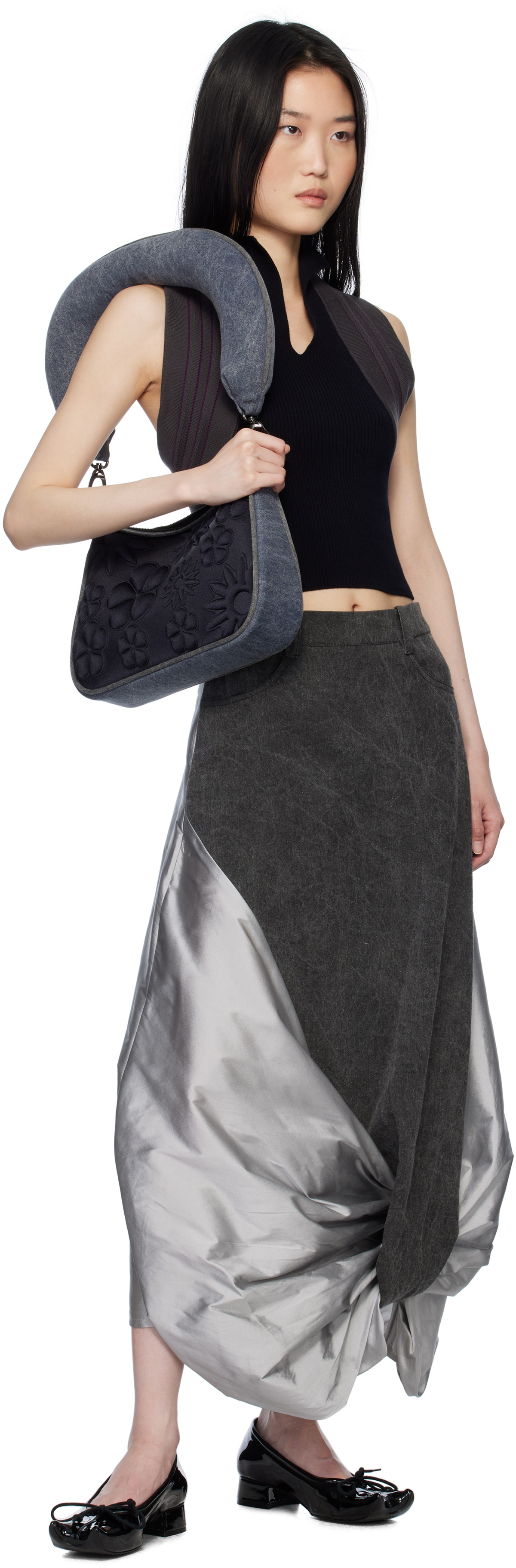 Paula Canovas Del Vas Gray Boletus Midi Skirt