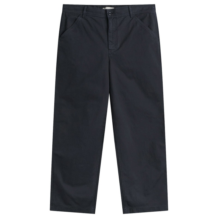 Photo: Norse Projects Men's Kvitfjell Relaxed Cotton Twill Pants in Dark Navy