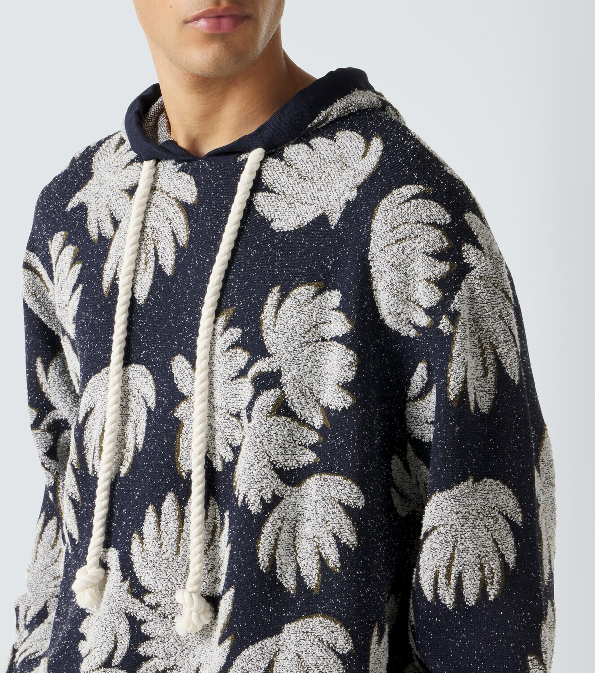 Commas Jacquard terry hoodie