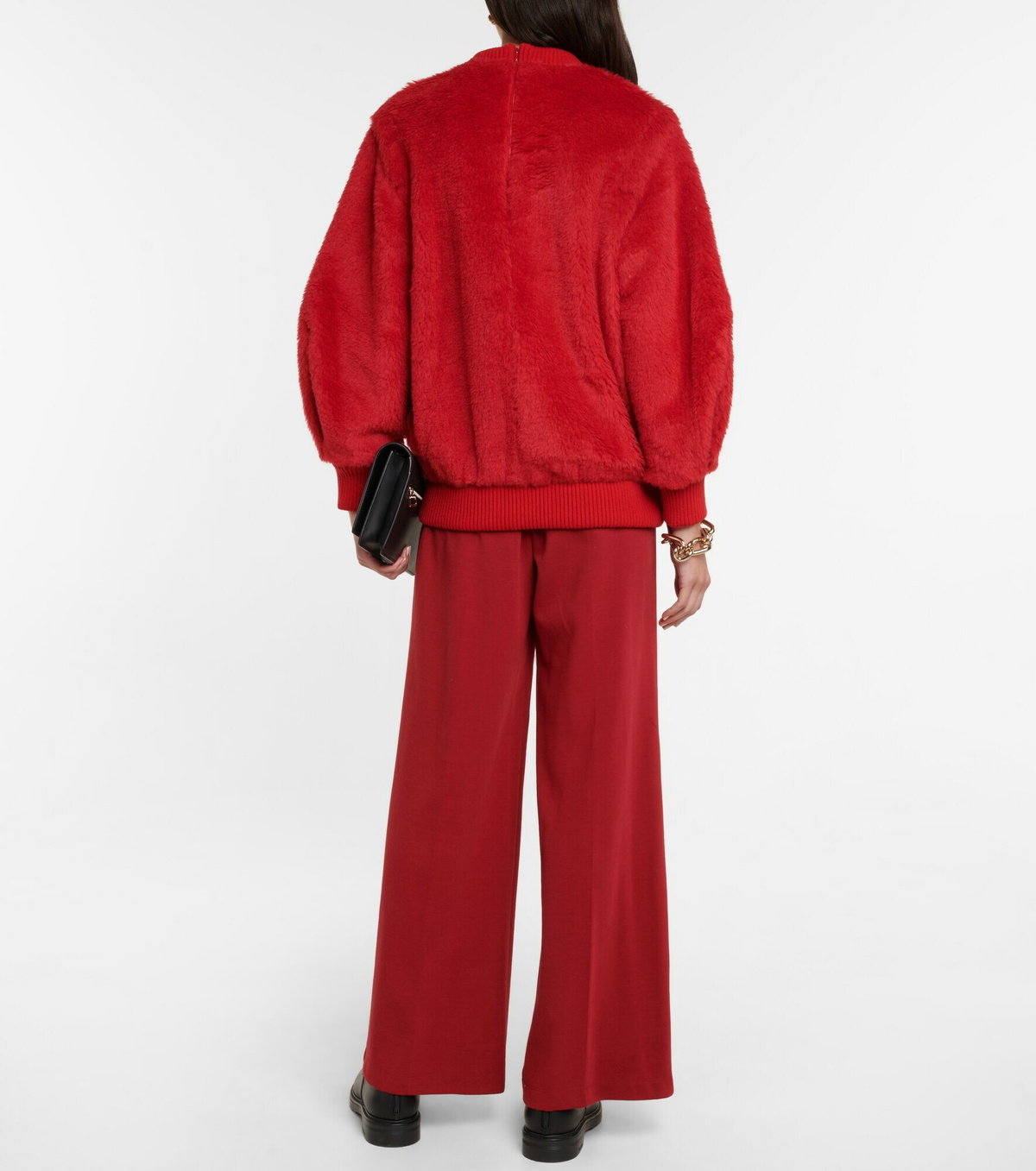 Max Mara - Carmine wool-blend teddy sweatshirt