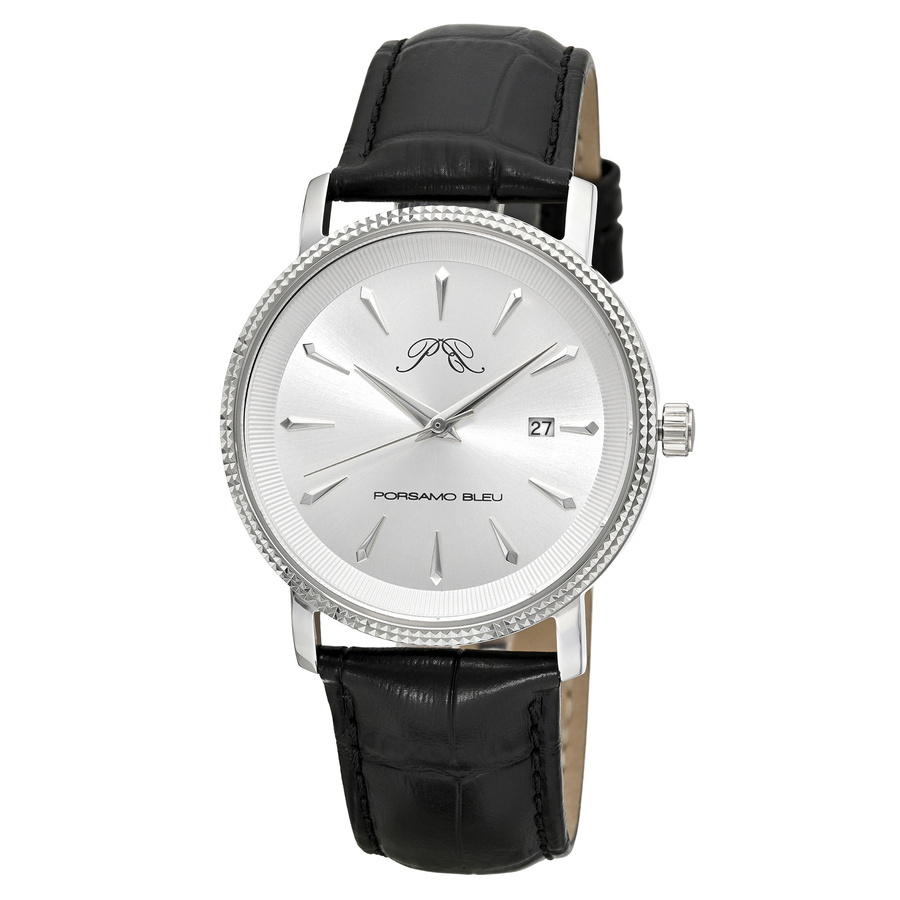 Porsamo Bleu Veritas 2 Quartz Silver Dial Mens Watch 1362AVEL