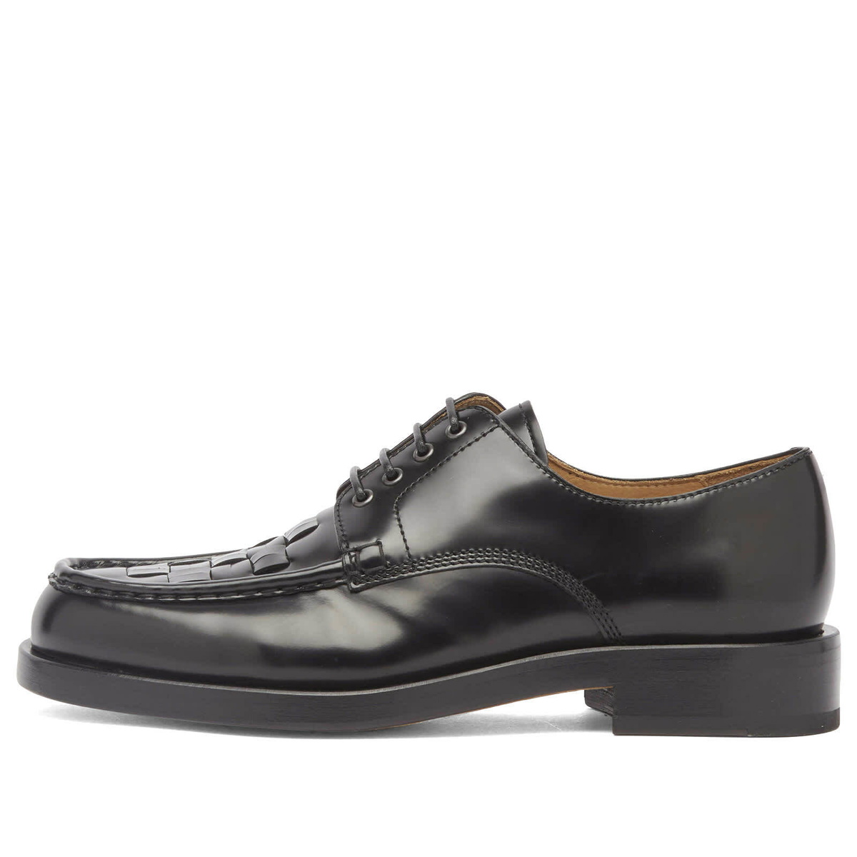 Jacquemus Men's Leather Derby Shoes in Black