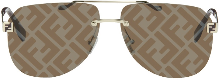 Photo: Fendi Gold Fendi Sky Monogram Sunglasses