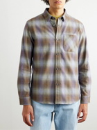 A.P.C. - Trek Checked Cotton-Flannel Shirt - Gray