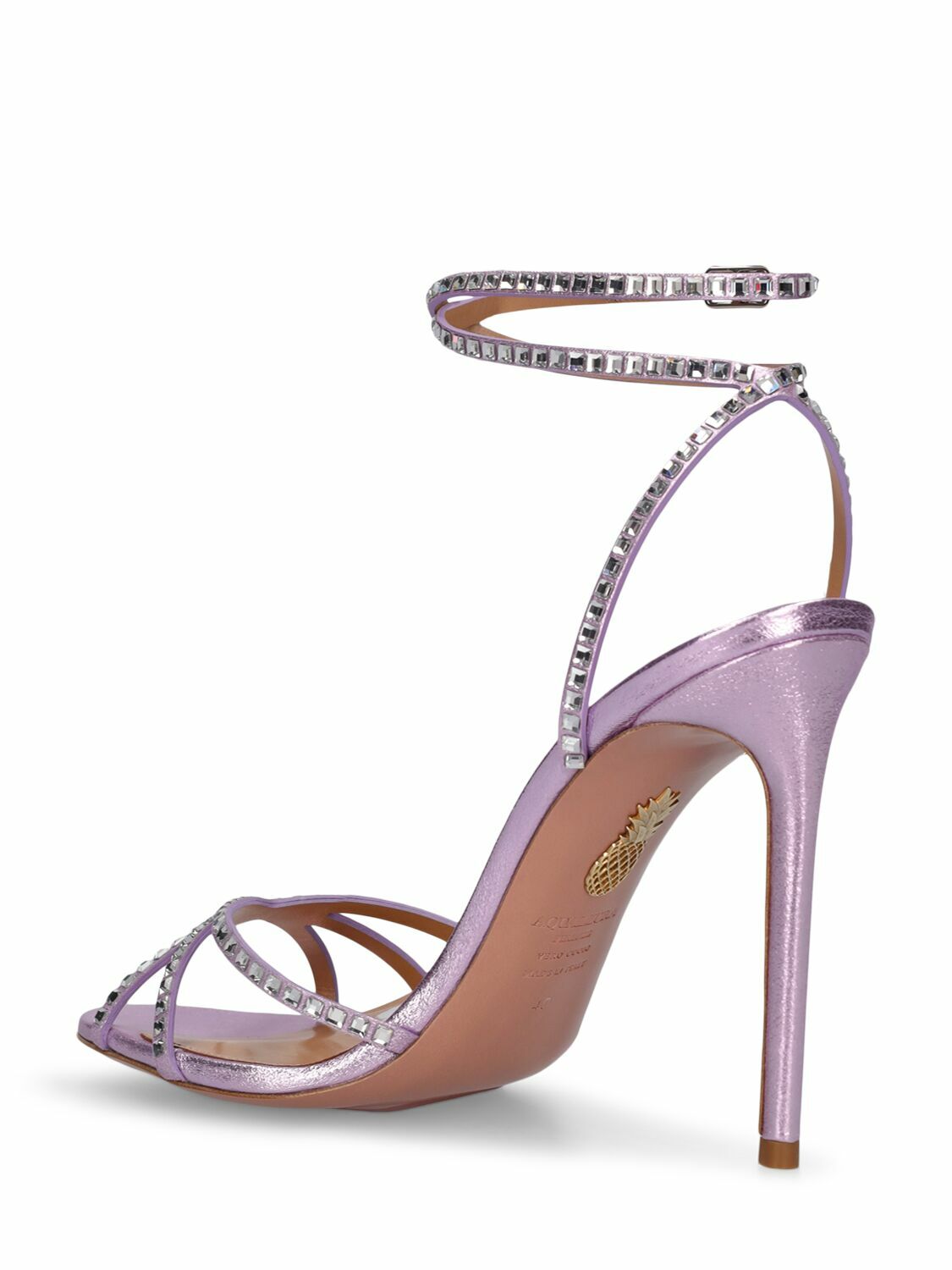 AQUAZZURA - 105mm Last Dance Leather Sandals Aquazzura