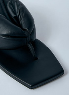 Rick Owens Leather Thong Wedge Sandals