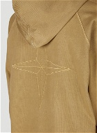 Stone Island - Logo Embroidery Hooded Sweatshirt in Brown