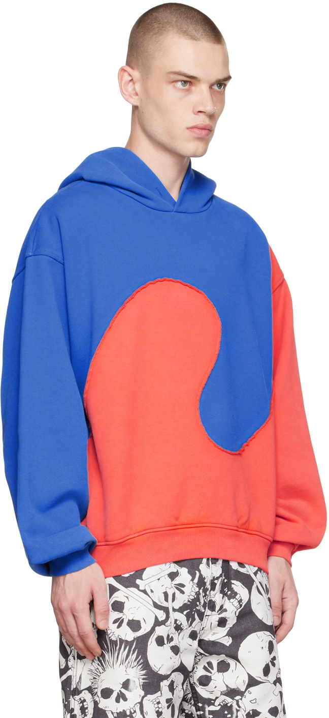 ERL Blue & Orange Swirl Hoodie ERL