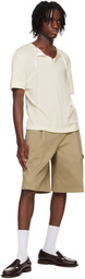 System Khaki Pleated Bermuda Shorts