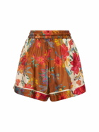 ZIMMERMANN - Ginger Printed Relaxed Fit Silk Shorts