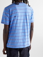 Folk - Striped Cotton-Jersey T-Shirt - Blue