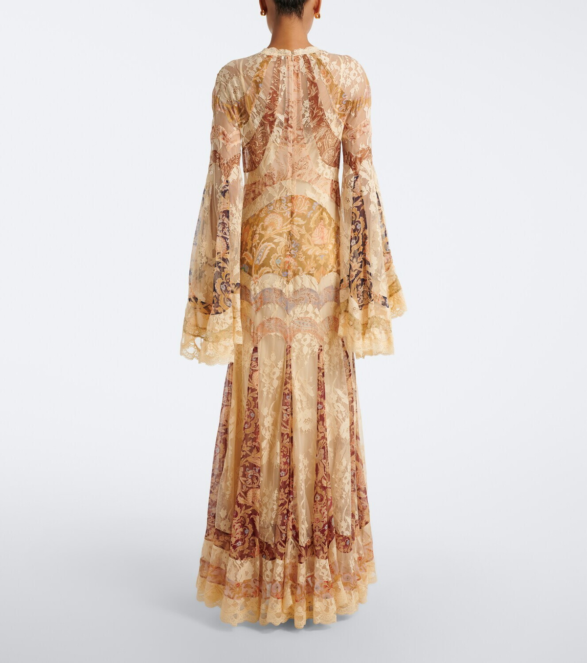 Zimmermann Valiant floral panelled silk gown