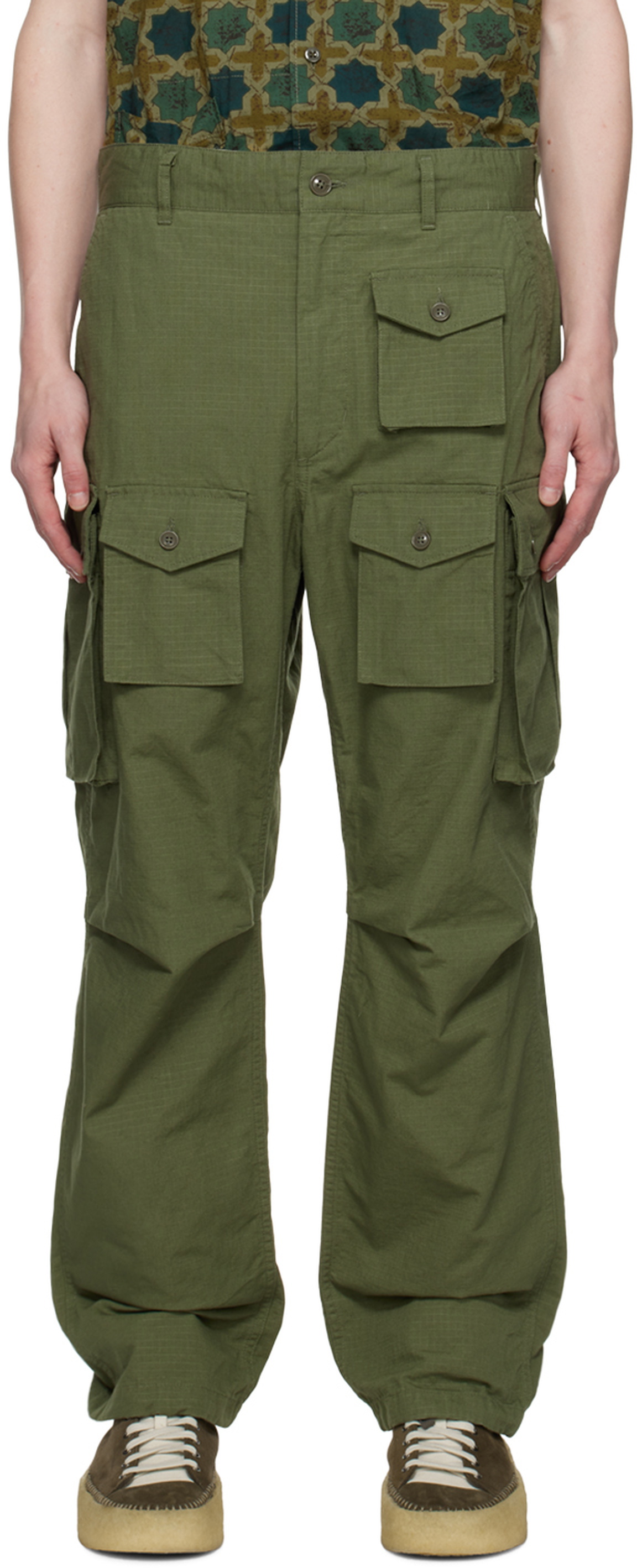 Engineered Garments Khaki FA Cargo Pants Engineered Garments