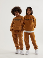 Fear of God Essentials Kids - Logo-Print Cotton-Blend Jersey Sweatshirt - Brown