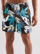 NN07 - Jules Straight-Leg Mid-Length Printed Swim Shorts - Blue