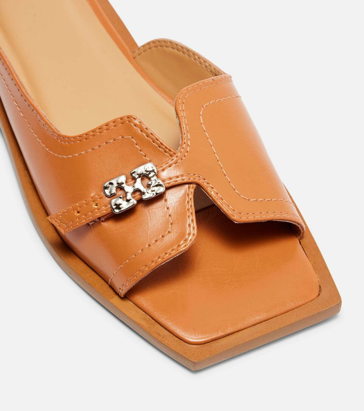 Ganni Butterfly faux leather slides
